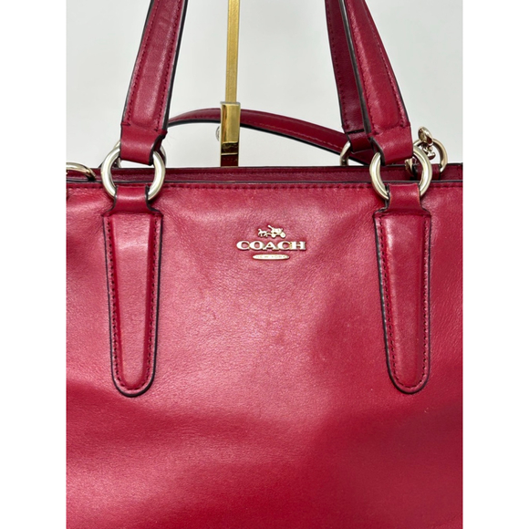 COACH G1405 33537 Red Leather Shoulder Crossbody Purse Bag - Picture 2 of 13